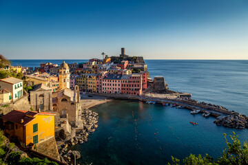 Obraz na płótnie Canvas View of Vernazza, Cinque Terre, Tuscany, Italy
