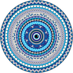 This is Beautiful Evil eye in Mandala Art.