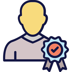 Avatar, badge Vector Icon

