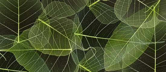 leaf texture pattern, leaf background with veins and cells - macro photography