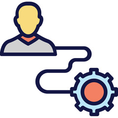 Account, cog Vector Icon
