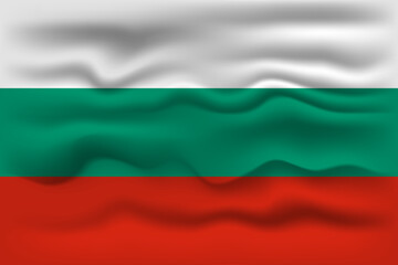 Obraz premium Waving flag of the country Bulgaria. Vector illustration.