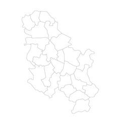 Serbia political map of administrative divisions
