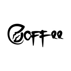 Coffee lettering logo