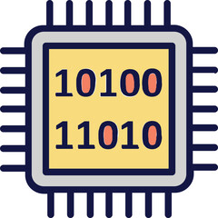 Binary, computation Vector Icon
