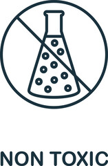 Non Toxic icon. Monochrome simple Sustainability icon for templates, web design and infographics