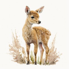 baby deer in the forest, ai generated