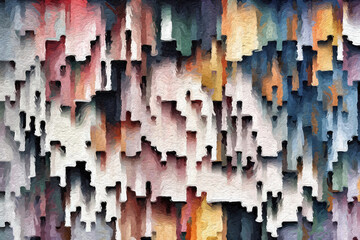 Colorful abstract pattern. The brush stroke graphic abstract. Art nice Color splashes. Background texture wall and have copy space for text.