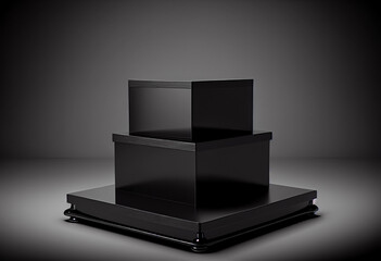 3d black box podium
