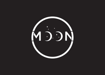 moon logo design symbol eye