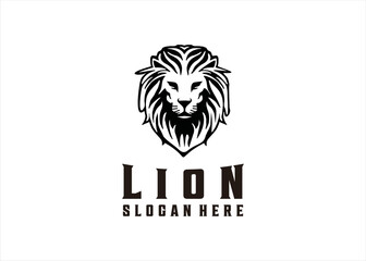 lion face logo animal mascot 