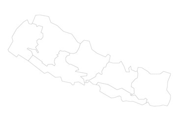 Fototapeta premium Nepal political map of administrative divisions