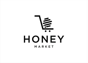 hive store logo cart sell buy concept