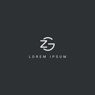 Modern creative unique letter ZG GZ logo initial based Monogram icon vector.