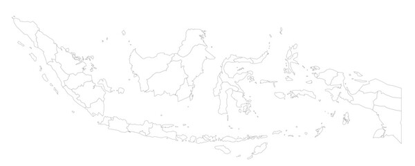 Fototapeta na wymiar Indonesia political map of administrative divisions
