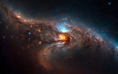 Fototapeta na wymiar Beautiful Space Nebula