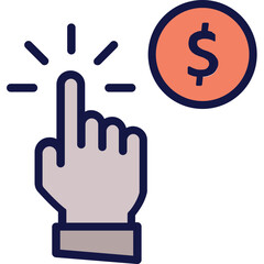 Business, cost per click Vector Icon

