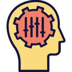 Adjuster, brain Vector Icon
