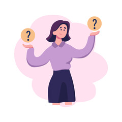 Make choice flat style illustration vector design