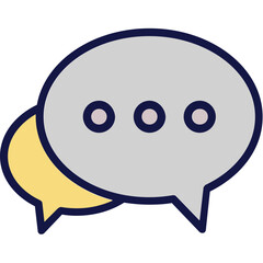 Chat bubble, chatting Vector Icon
