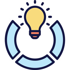 Bulb, idea develop Vector Icon
