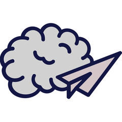 Brain, brainstorming Vector Icon
