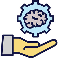 Cog, head Vector Icon

