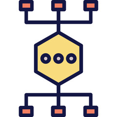 Hierarchy, interaction pattern Vector Icon

