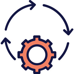 Bidding, cog Vector Icon

