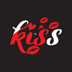 kiss valentine svg T- shirt design