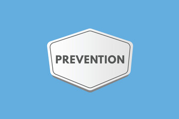 prevention text Button. prevention Sign Icon Label Sticker Web Buttons