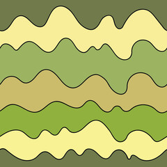 Abstract background with colorful geometric shapes. Rainbow seamless pattern. Gradient waves, lines, dynamical forms. Design for poster, fabric, textile