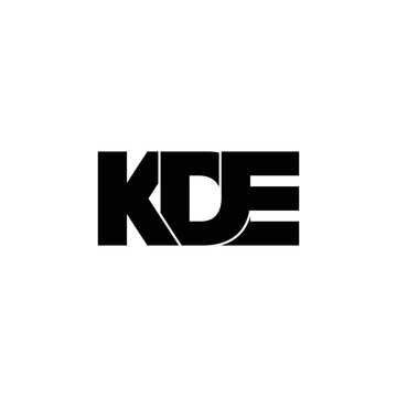 KDE letter monogram logo design vector