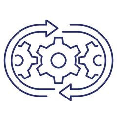 optimization process or operations line icon