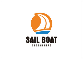 sail boat logo design