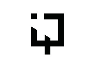 Obraz premium q logo design four number