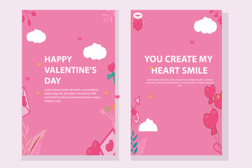 vector banner, poster, social media post, storie sale promotion with element design, podium suitable for promotion on valentine day 