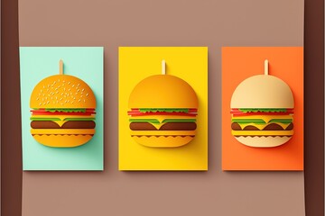 Leckerer Cheese Burger mit Käse und Fleisch, Food-Design (Generativ AI)