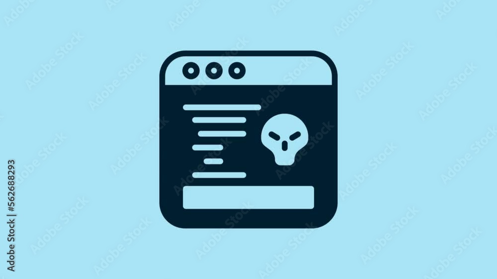 Aufkleber blue system bug concept icon isolated on blue background. code bug concept. bug in the system. bug s
