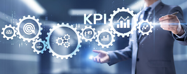 KPI Key performance indicator business finance concept on screen.