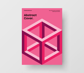 Fototapeta premium Creative cover A4 vector design template. Premium geometric pattern presentation layout.
