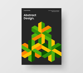 Abstract placard A4 vector design concept. Clean geometric tiles catalog cover layout.