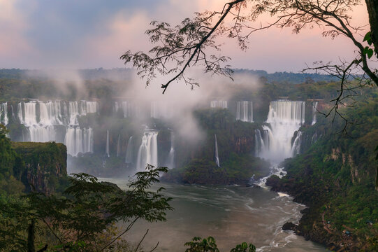 Image Number 22840DS. The incredibly beautiful Iguazu Falls on the border between Brazil and Argentina.