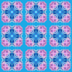 Tile. Pink and blue patterns.