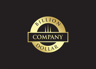 Fototapeta premium finance logo currency gold color coin royal