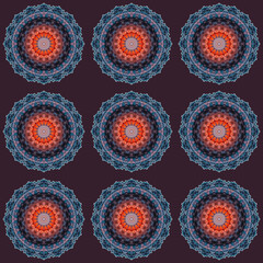 Tile. Background, texture blue-orange patterns in pastel colors.