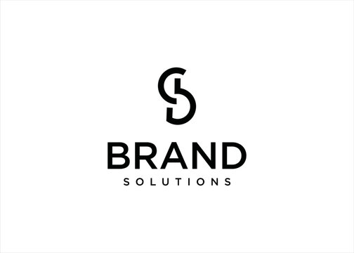 letter s b c logo design simple line art