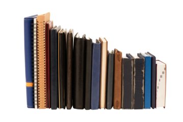 Law books isolated on transparent background.