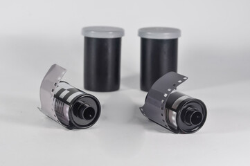 film rolls isolated on white background