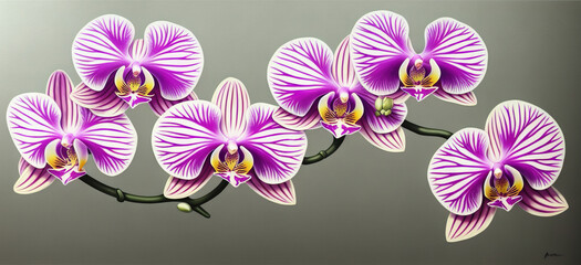 Fototapeta na wymiar Orchids generative AI